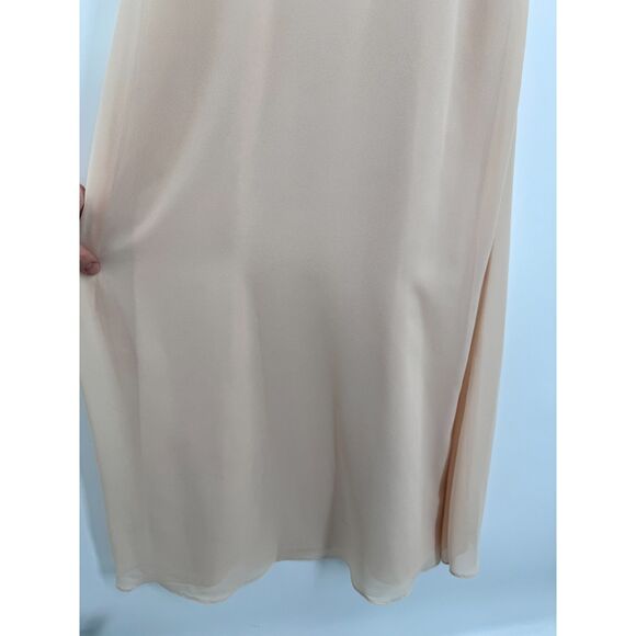 JENNY YOO Charlie Halter Top Ruffle Chiffon Maxi Dress Gown Size 2 - Picture 6 of 7